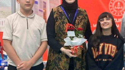 Erzurum Görme Engelliler Ortaokulu öğrencileri İrem Nur Çelik ve Sinan