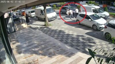 Kocali’nin Darıca ilçesinde 2 çocuğuyla yolun karşısına geçmek isteyen kadın,