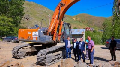 Bayburt Valisi Mustafa Eldivan, merkeze bağlı Yoncalı köyünde yapımına başlanan