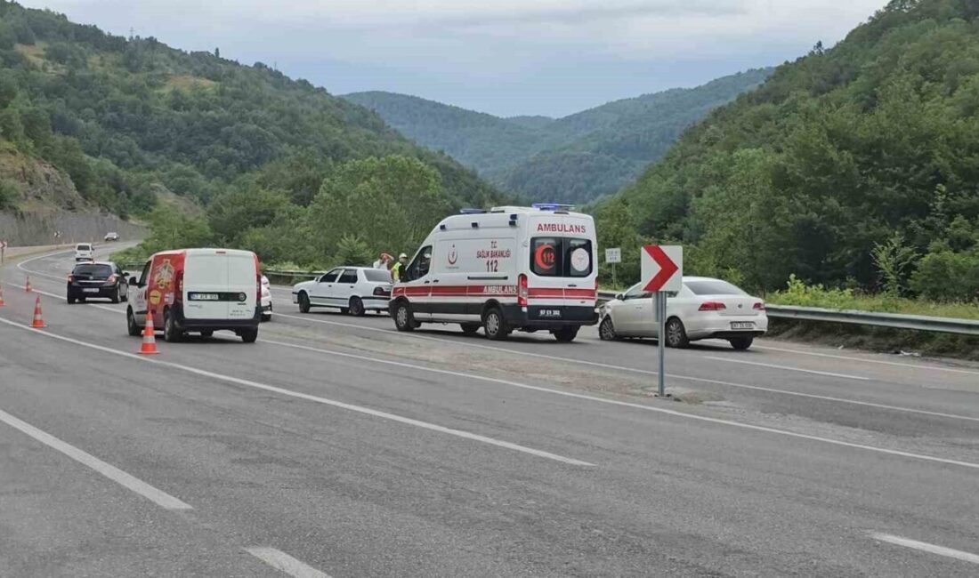 Zonguldak-Ankara kara yolu üzerinde meydana gelen trafik kazasında iki araç