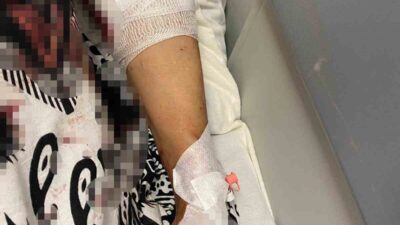 Kocaeli’nin Kartepe ilçesinde su kesintisi nedeniyle abdest almak için bahçeye