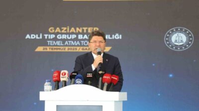 Gaziantep Adli Tıp Kurumu Grup Başkanlığı temel atma töreninde konuşan