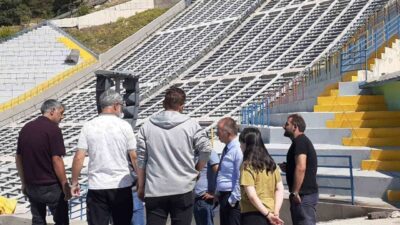 Kayakla Atlama Kuleleri’nde zemin tadilatı sonrası ahşap pist çalışmaları tüm