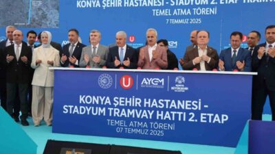 Konya’da Stadyum-Şehir Hastanesi Tramvay Hattı’nın 2. Etap Temel Atma Töreni’ne