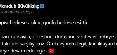 Kayseri Büyükşehir Belediye Başkanı Memduh Büyükkılıç, sosyal medya hesabından yaptığı