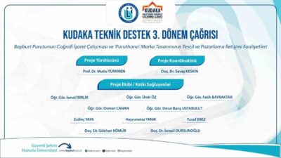 Bayburt Üniversitesi, KUDAKA 3. Dönem Teknik Destek Programı kapsamında bir
