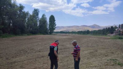 Bayburt’un Aslandede köyünde suni mera tesis edilmesi planlanan alanlarda, teknik