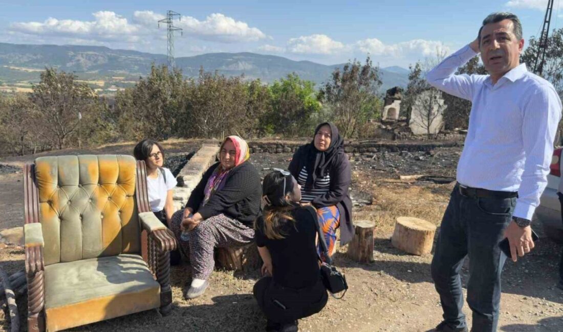 Cumhuriyet Halk Partisi Genel Başkan Yardımcı Erhan Adem, yangın bölgesine