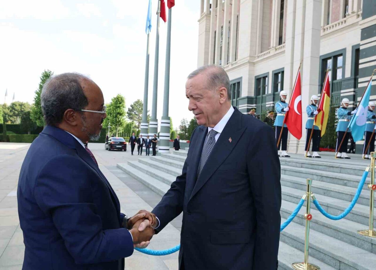 Cumhurbaşkanı Recep Tayyip Erdoğan, Türkiye’ye ziyarette bulunan Somali Cumhurbaşkanı Hasan