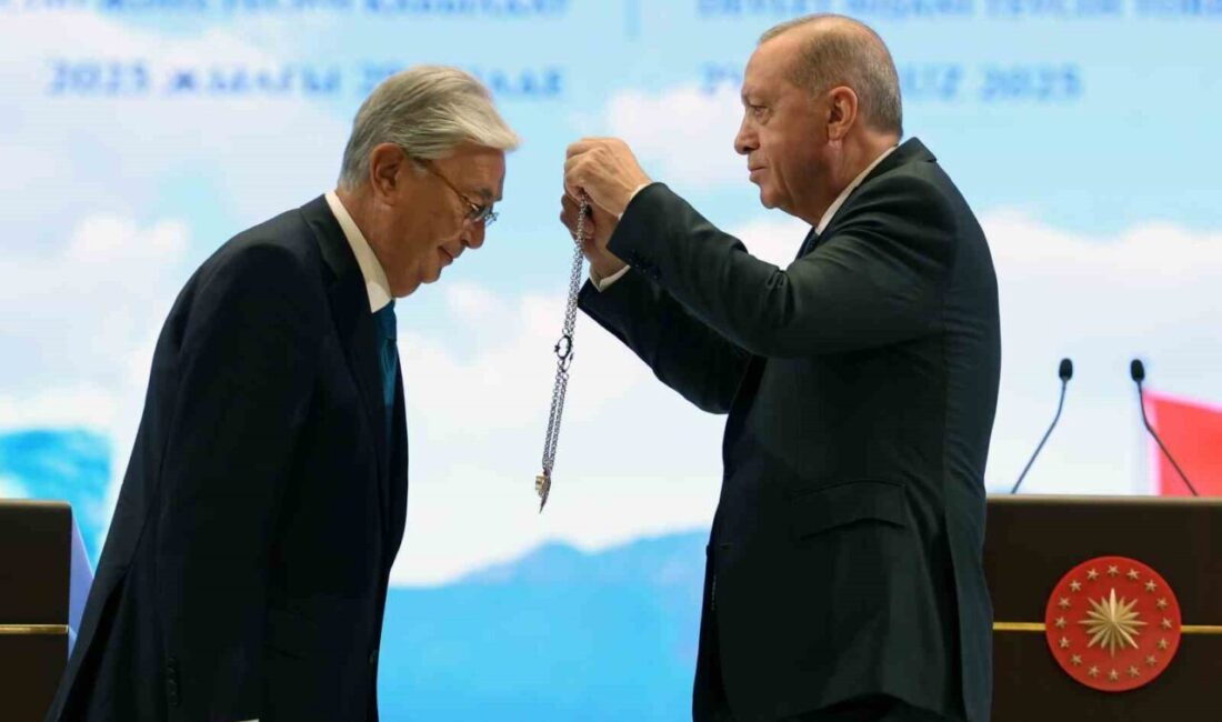 Cumhurbaşkanı Recep Erdoğan tarafından Kazakistan Cumhurbaşkanı Kasım Cömert Tokayev’e Devlet