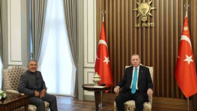 Cumhurbaşkanı Recep Tayyip Erdoğan, Tataristan Cumhurbaşkanı Rüstem Minnihanov ile bir
