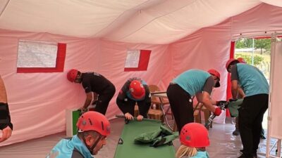 Erzincan İl Sağlık Müdürlüğü tarafından Işıkpınar yerleşkesinde ’Acil Müdahale Ünitesi