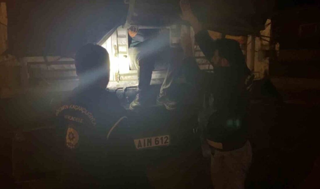 Erzurum’da polis ekipleri tarafından düzenlenen operasyonda bir tırın dorsesinde 22