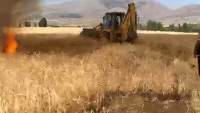 Gümüşhane’nin Kelkit ilçesinde çay demlemek için yakılan ateşin neden olduğu