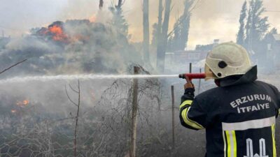 Erzurum’un Hınıs ilçesinde çıkan ot yangını, ekiplerin zamanında müdahalesiyle söndürüldü.