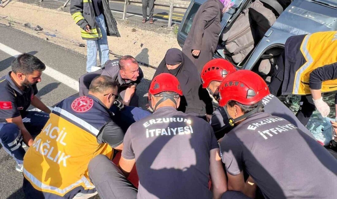 Erzurum-Pasinler yolu üzerinde meydana gelen trafik kazasında 5 kişi yaralandı.