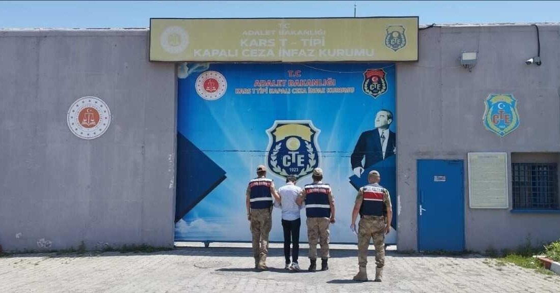 Kağızman’da hakkında 6 yıl, 8 ay hapis cezası bulunan 1