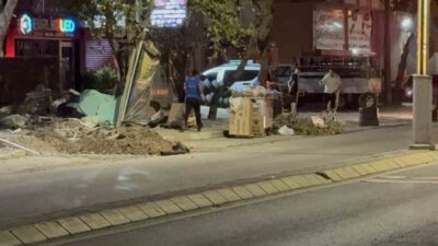 Kocaeli’nin Gebze ilçesinde yürütülen kazı çalışmaları sırasında doğal gaz borusu