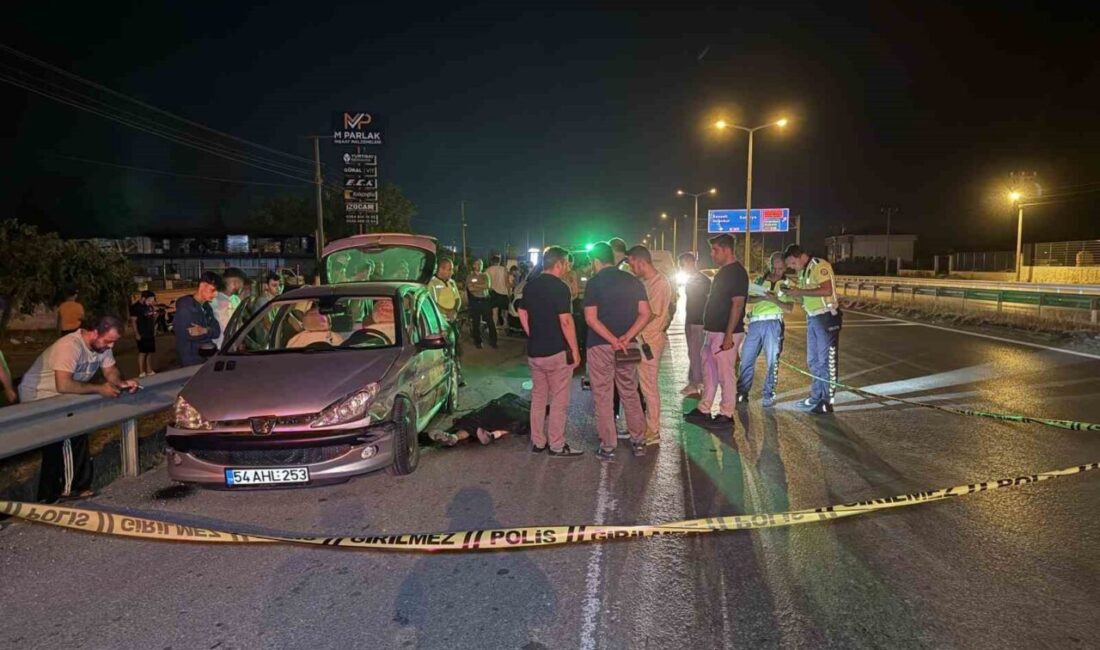 Sakarya’nın Hendek ilçesinde kontrolden çıkan otomobilin bariyerlere çarpması neticesinde meydana