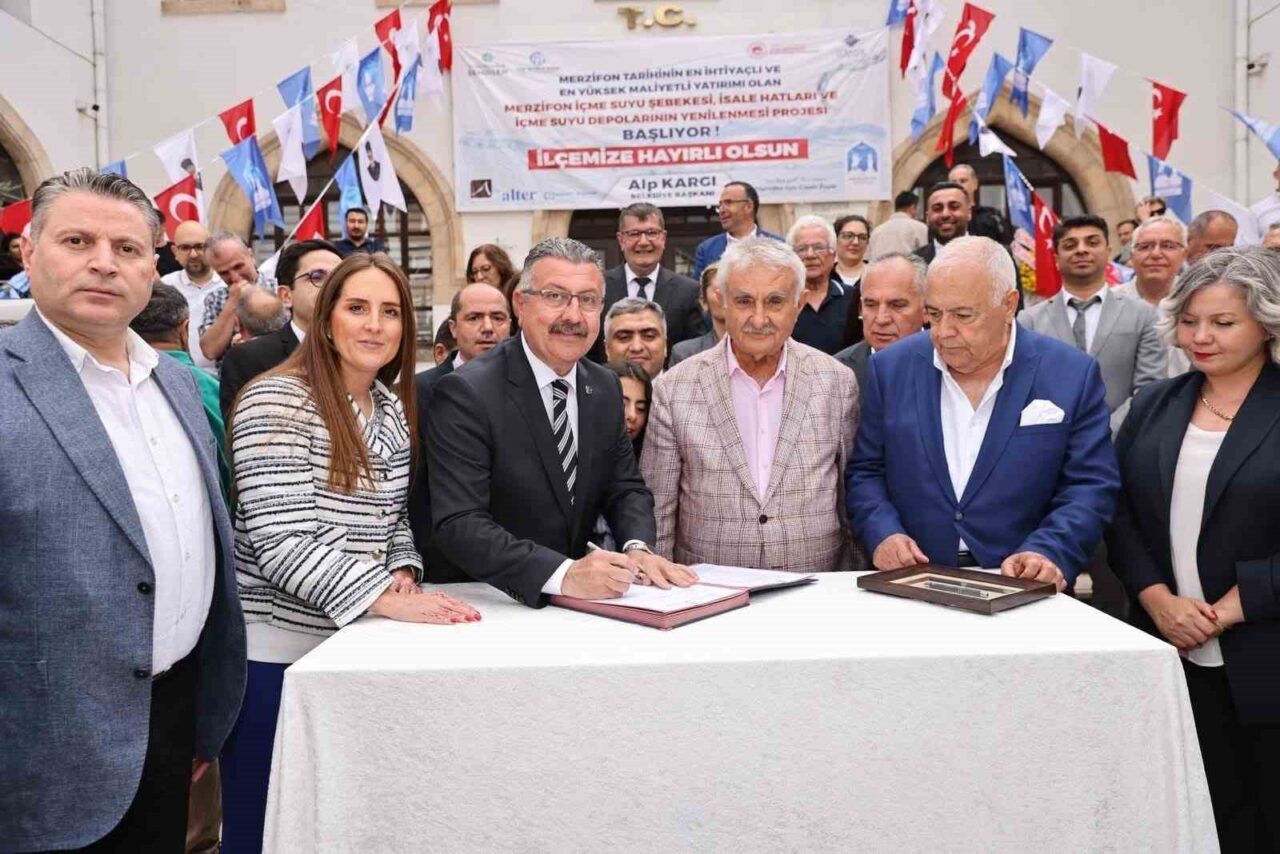 Amasya’nın Merzifon ilçesinde içme suyu şebekesi, isale hatları ve su