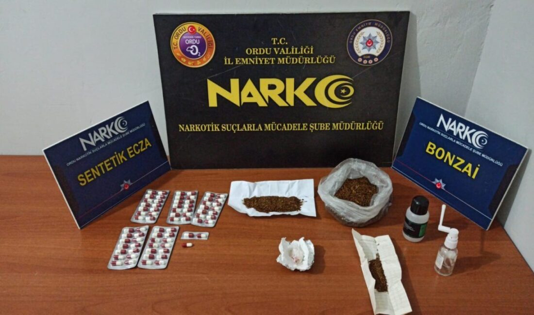 Ordu’da düzenlenen uyuşturucu operasyonlarında 4 şüpheli tutuklandı, 8 şüpheli hakkında