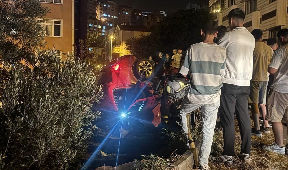 Zonguldak’ta direksiyon hakimiyetini kaybeden sürücünün kullandığı otomobil yol kenarındaki kömürlüğe
