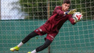 Trabzonspor, akşam antrenmanını tamamlarken, yeni transfer Paul Onuachu da idmanda