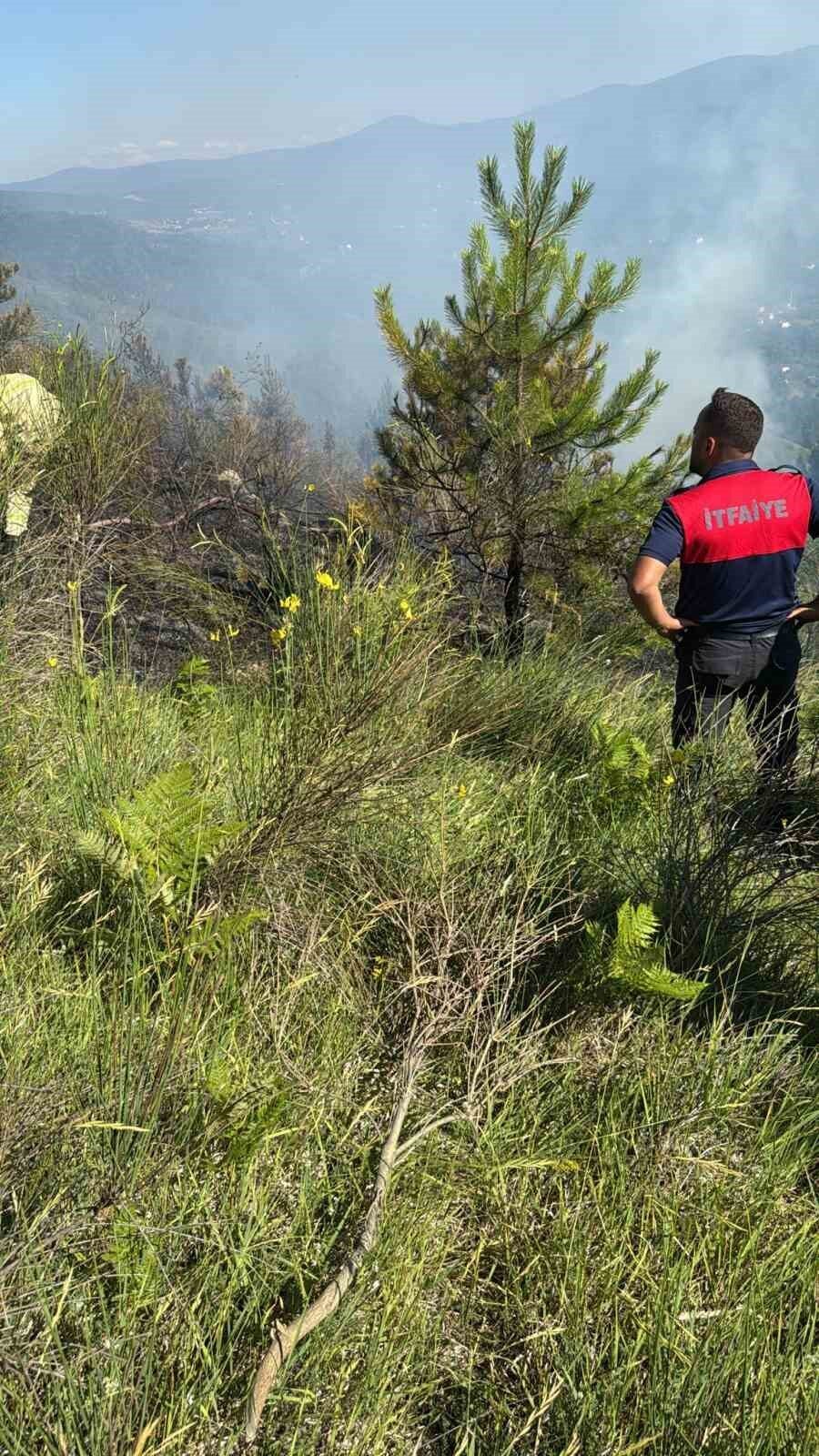 Sinop’un Türkeli ilçesine bağlı Ayaz köyünde çıkan orman yangını, kontrol