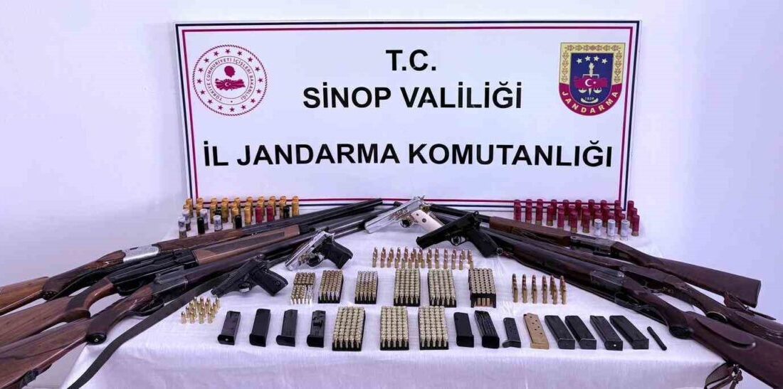 Sinop’un Türkeli ilçesinde jandarma ekiplerince gerçekleştirilen operasyonda çok sayıda ruhsatsız