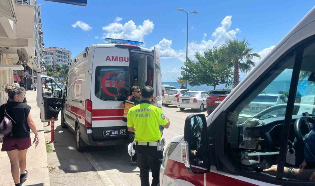 Sinop’ta otomobille motosikletin çarpışması sonucu meydana gelen trafik kazasında 2