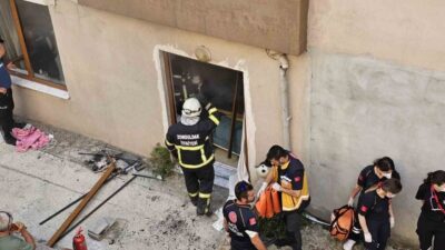 Zonguldak’ta bir apartmanın zemin katındaki dairede patlama meydana geldi. Patlamanın