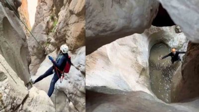 Erzincan’ın Kemaliye ilçesinde bulunan 27 şelale inişli Dilliçay Kanyonunun ilk