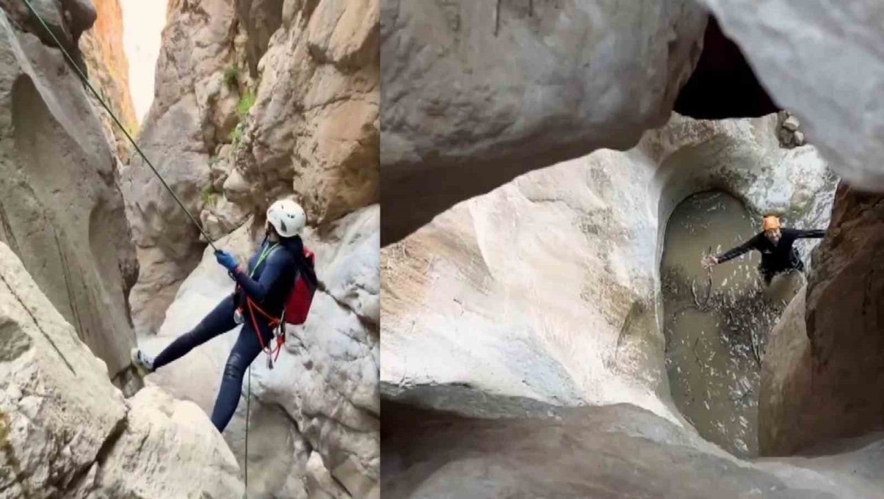Erzincan’ın Kemaliye ilçesinde bulunan 27 şelale inişli Dilliçay Kanyonunun ilk