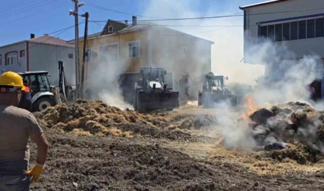Amasya’nın Suluova ilçesinde, altından dumanların yükseldiği evi yanmaktan itfaiye ve