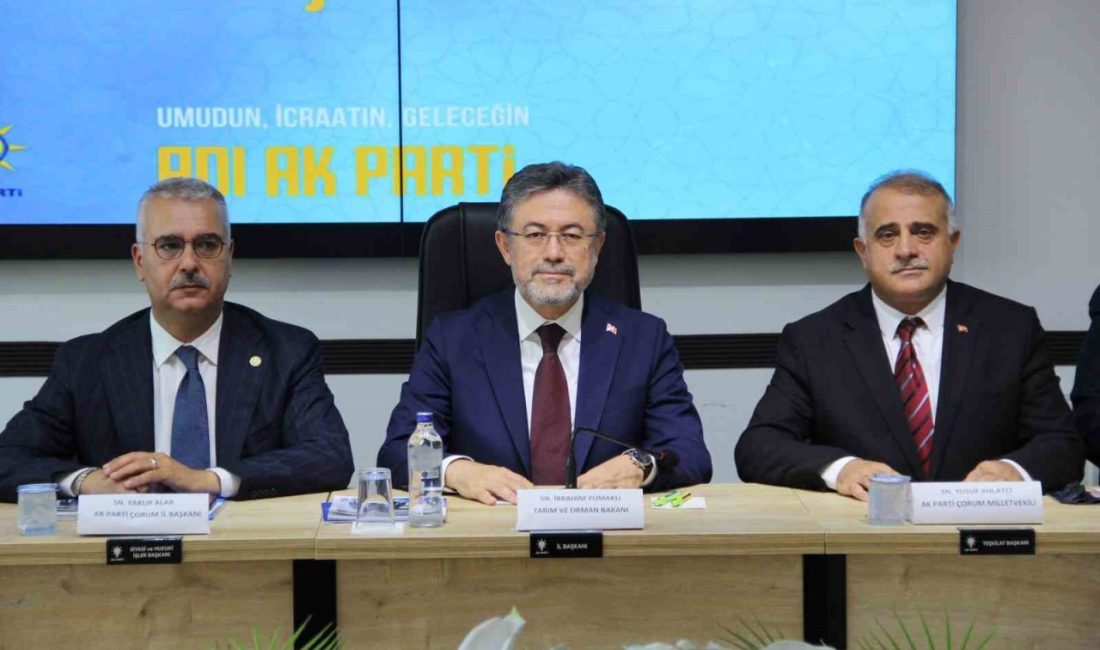 Tarım ve Orman Bakanı İbrahim Yumaklı, Çorum Valisi Ali Çalgan,