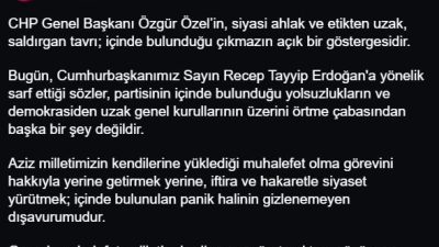 Tarım ve Orman Bakanı İbrahim Yumaklı, “CHP Genel Başkanı Özgür