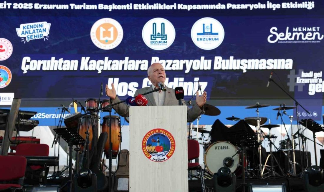 Erzurum Büyükşehir Belediye Başkanı Mehmet Sekmen, Pazaryolu Konut Projesi Temel