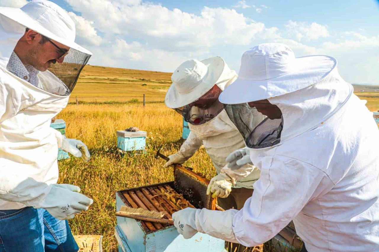 Bayburt’ta geniş ve zengin bitki örtüsüne sahip yaylalarda arıcılık yapan