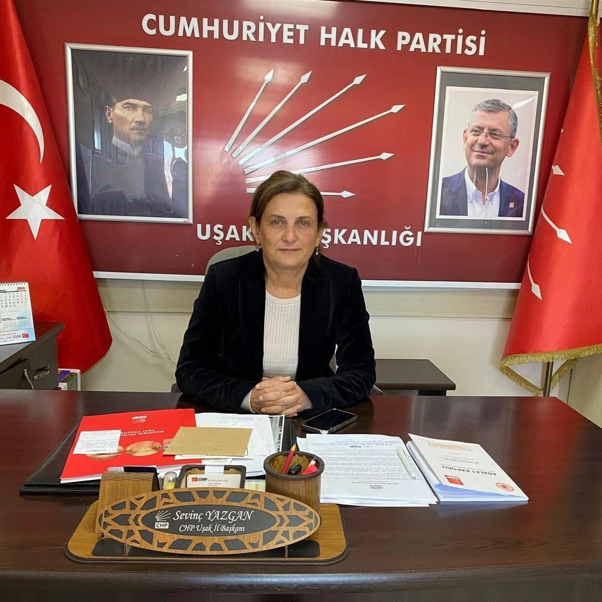 CHP Uşak İl Başkanı Sevinç Yazgan, Kadın Kolları İl Başkanı