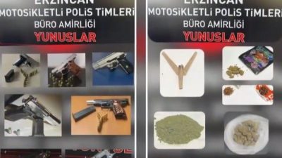 Erzincan’da Asayiş Şube Müdürlüğü Motosikletli Polis Timlerince yapılan çalışmada 4