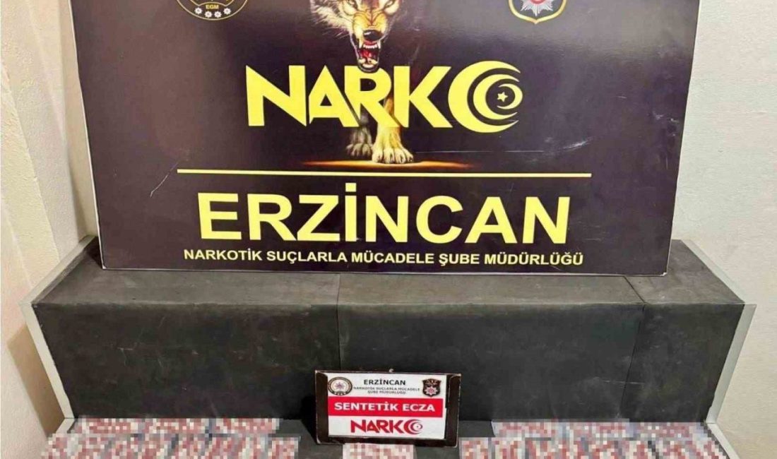 Erzincan’da 643 adet sentetik ecza maddesi ele geçirildi. 1 kişi