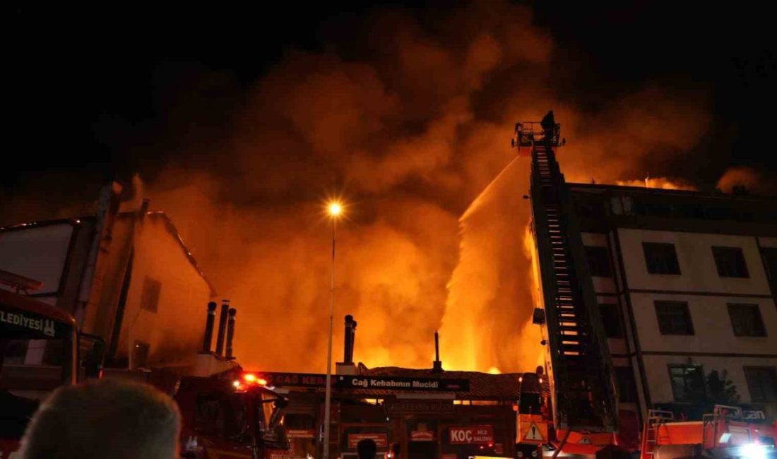 Erzurum’un Yakutiye ilçesinde bulunan bir cağ kebabı işletmesinde çıkan ve