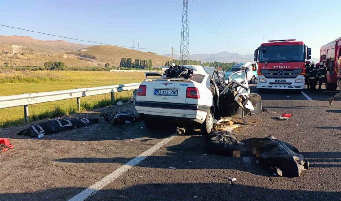 Erzurum’da iki aracın kafa kafaya çarpıştığı kazada 4 kişi hayatını