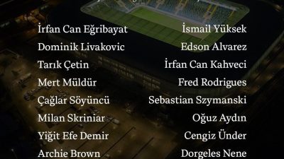Fenerbahçe’nin, Trendyol Süper Lig’de Gençlerbirliği ile oynayacağı maçın kadrosu belli