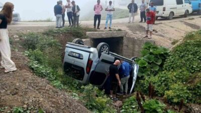 Gümüşhane’nin Dumanlı köyü İstavroma Yaylası mevkiinde meydana gelen trafik kazasında