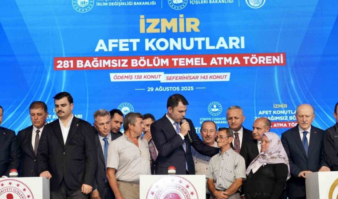 İzmir’in Ödemiş ilçesinde orman yangınları sonrası yeniden inşa edilecek konutların