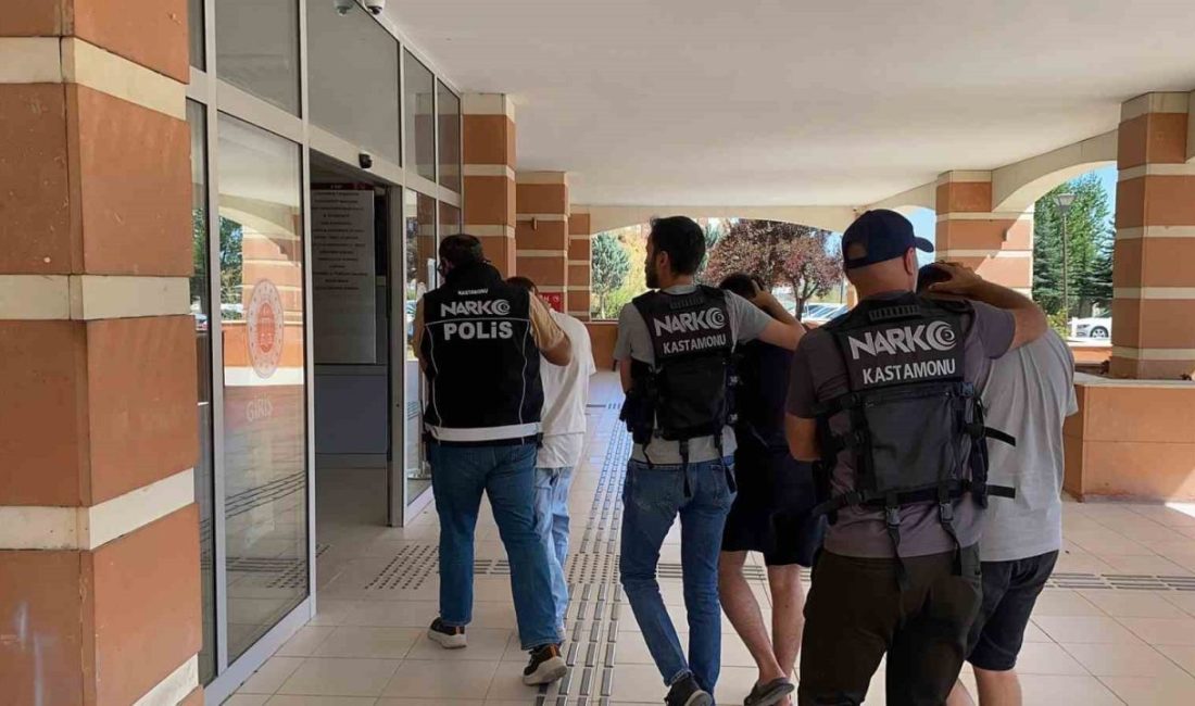 Kastamonu’da polis ekipleri tarafından düzenlenen uyuşturucu operasyonunda gözaltına alınan 3