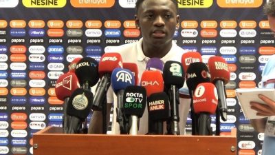 Trabzonspor’un yeni transferi Kazeem Olaigbe, Kocaelispor karşılaşmasının ardından takıma çabuk