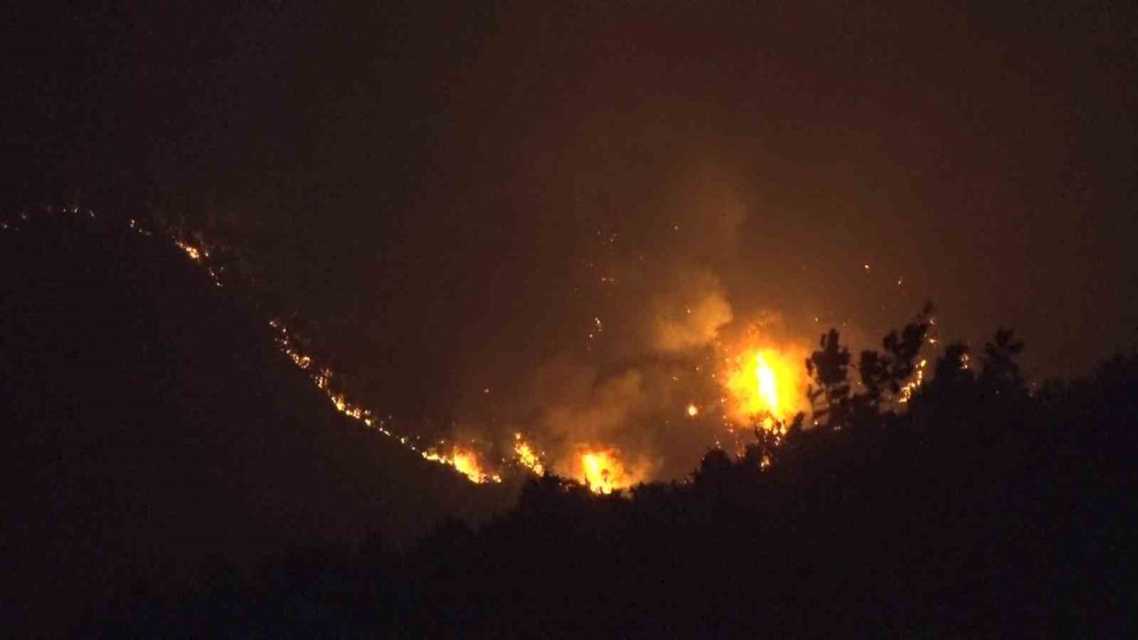 Kocaeli’nin Karamürsel ilçesinde çıkan orman yangınını kontrol altına almak için