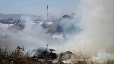 Erzurum’da meydana gelen ot yangını itfaiyenin zamanında müdahalesi ile söndürüldü.
